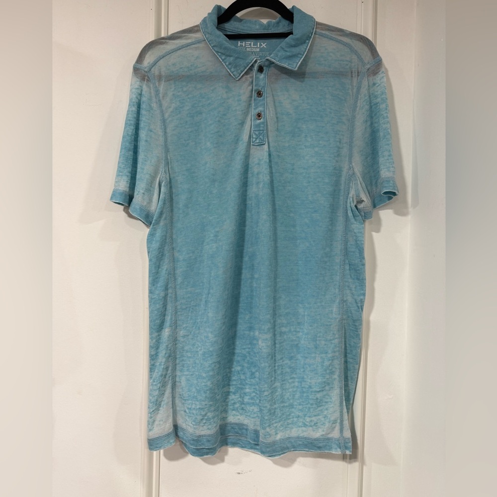 Helix Men's Light Blue Polo Shirt